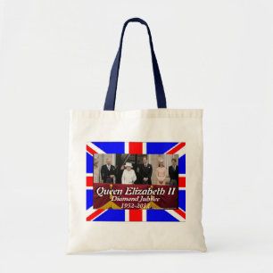 Queen Elizabeth family portrait jubilee flag bag