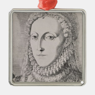 Queen Elizabeth I (1533-1603), c.1572-75 (engravin Metal Ornament