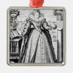 Queen Elizabeth I 1596 Metal Tree Decoration