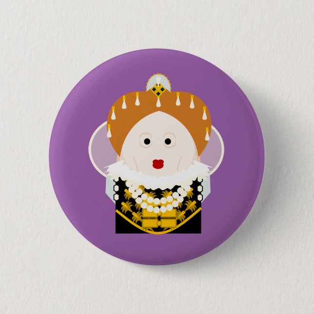 Queen Elizabeth I 6 Cm Round Badge (Front)