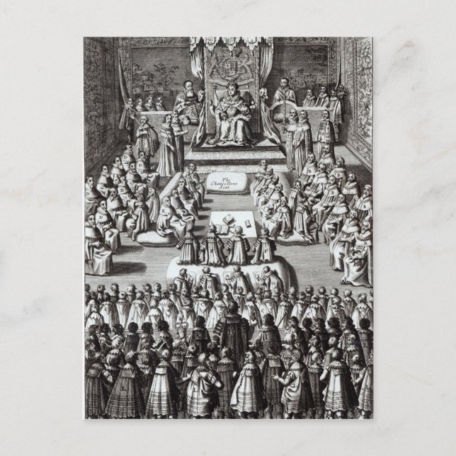 Queen Elizabeth I  and Parliament Postcard (Front)