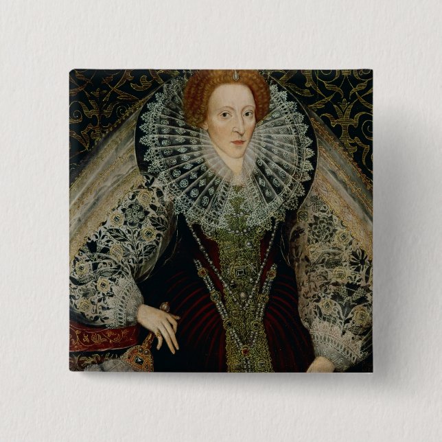 Queen Elizabeth I, c.1585-90 15 Cm Square Badge (Front)