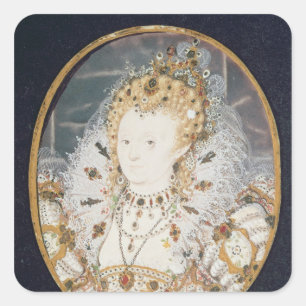 Queen Elizabeth I, c.1595-1600 Square Sticker