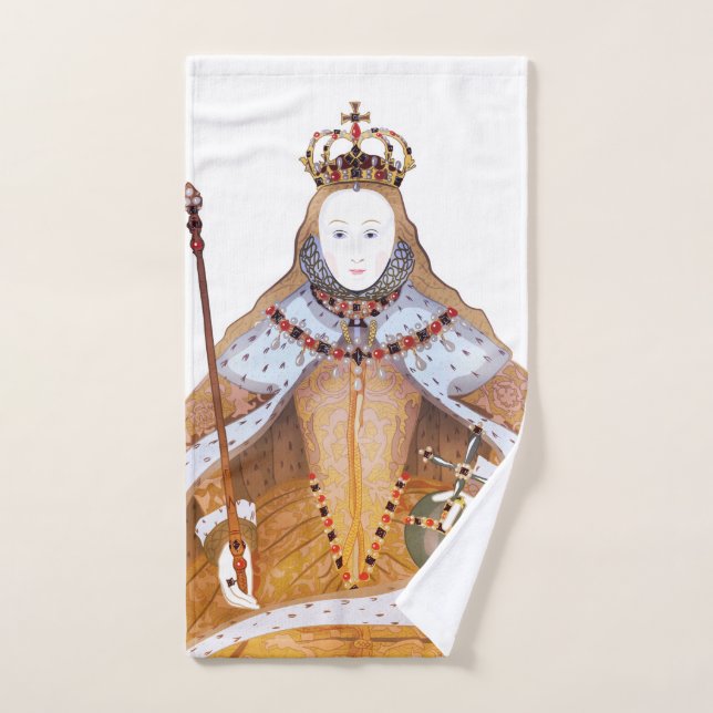 Queen Elizabeth I - historical illustration Hand Towel (Hand Towel)
