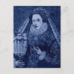 Queen Elizabeth I in blue Postcard
