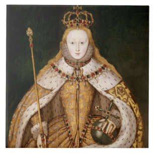 Queen Elizabeth I in Coronation Robes Ceramic Tile