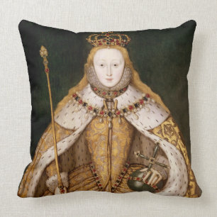 Queen Elizabeth I in Coronation Robes Cushion