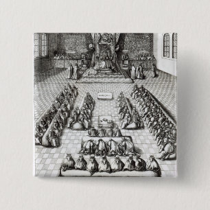 Queen Elizabeth I in Parliament 15 Cm Square Badge