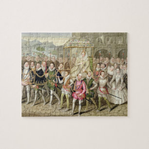 Queen Elizabeth I in procession with her Courtiers Jigsaw Puzzle