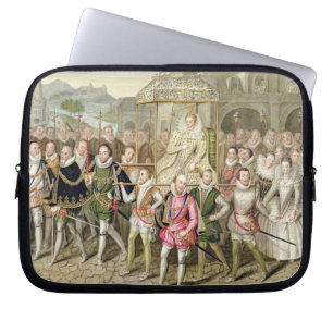 Queen Elizabeth I in procession with her Courtiers Laptop Sleeve