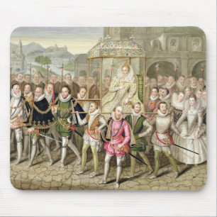 Queen Elizabeth I in procession with her Courtiers Mouse Pad