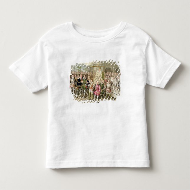 Queen Elizabeth I in procession with her Courtiers Toddler T-Shirt (Front)