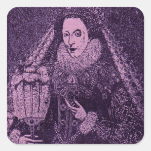 Queen Elizabeth I in purple Square Sticker