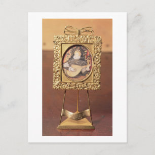 Queen Elizabeth I playing the lute (miniature incl Postcard