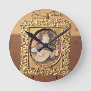 Queen Elizabeth I playing the lute (miniature incl Round Clock