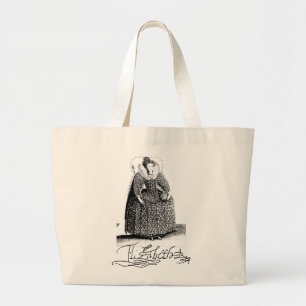 Queen Elizabeth I Tudor Totebag Large Tote Bag