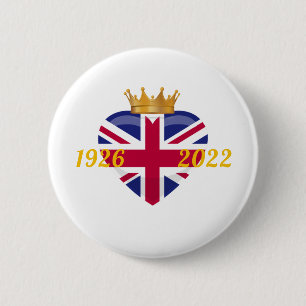 Queen Elizabeth II, 1926-2022 Button