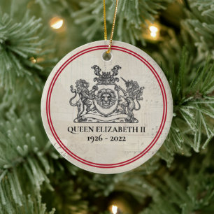  Queen Elizabeth II 1926-2022 Christmas Ceramic Or Ornament