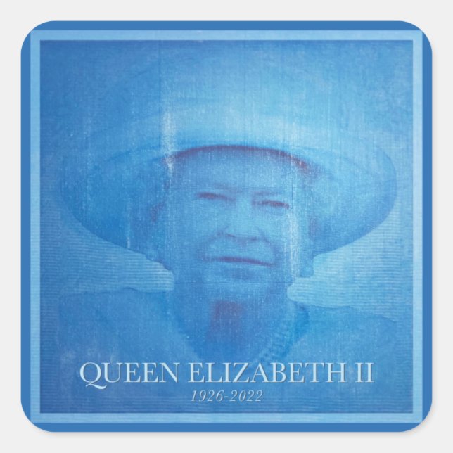 Queen Elizabeth II 1926-2022 Square Sticker (Front)