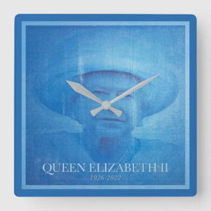 Queen Elizabeth II 1926-2022 Square Wall Clock