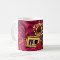 Queen Elizabeth II Crown & Picture Coffee Mug