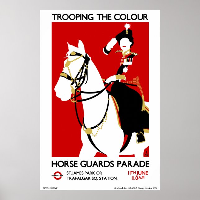 Queen Elizabeth II London Trooping the Colour  Pos Poster (Front)