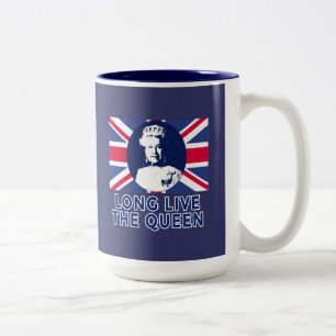 Queen Elizabeth II Long Live the Queen Two-Tone Coffee Mug