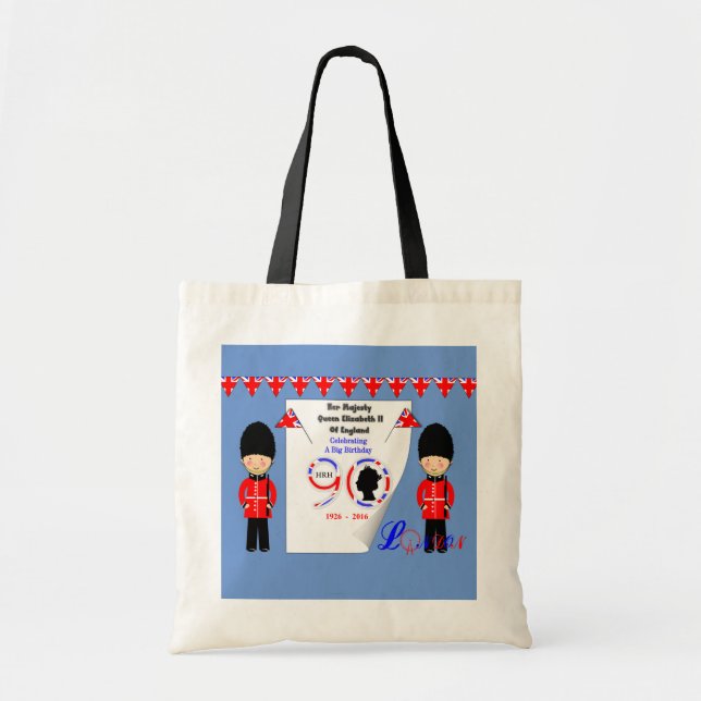 Queen Elizabeth II Of England 90th Birthday Tote Bag (Front)