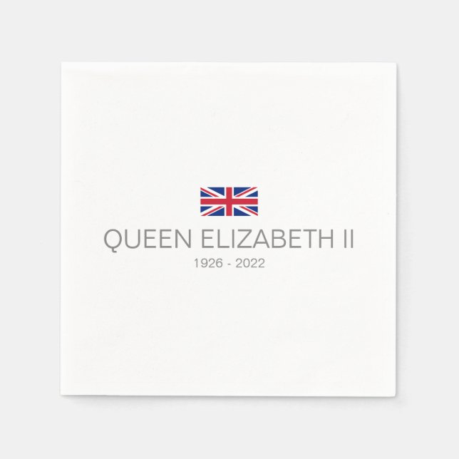 Queen Elizabeth II Paper Napkin  (Front)