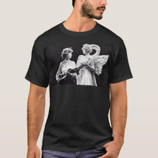 Queen Elizabeth II playing the guitar as a angel. T-Shirt