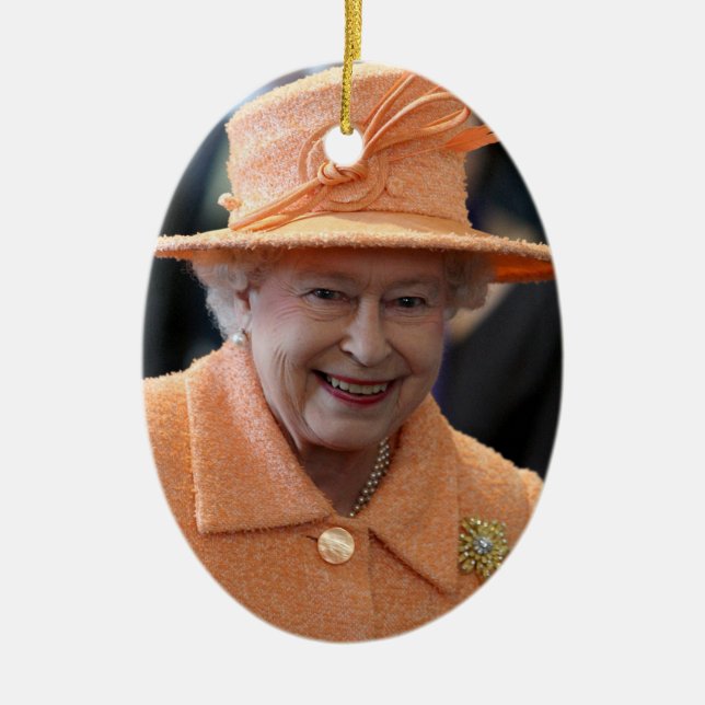 Queen Elizabeth II Queen of the United Kingdom Ceramic Ornament (Front)