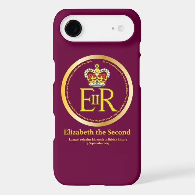 Queen Elizabeth II Reign Case-Mate iPhone Case (Back)