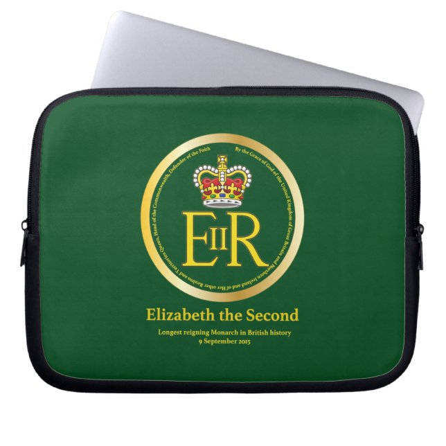 Queen Elizabeth II Reign Laptop Sleeve (Front)