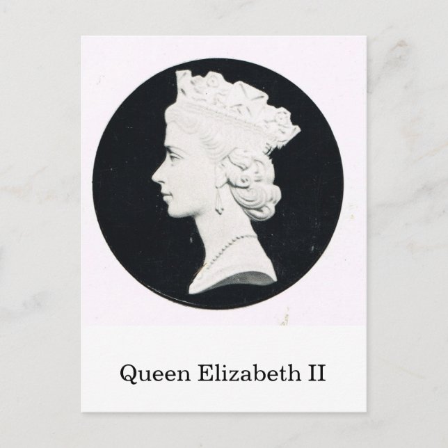 Queen Elizabeth II, relief portrait Postcard (Front)