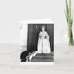 Queen Elizabeth II Wearing Her Coronation Card