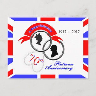 Queen Elizabeth Prince Philip 70th Anniversary Postcard