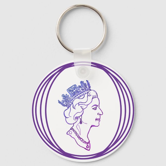 Queen Elizabeth Profile Key Ring (Back)