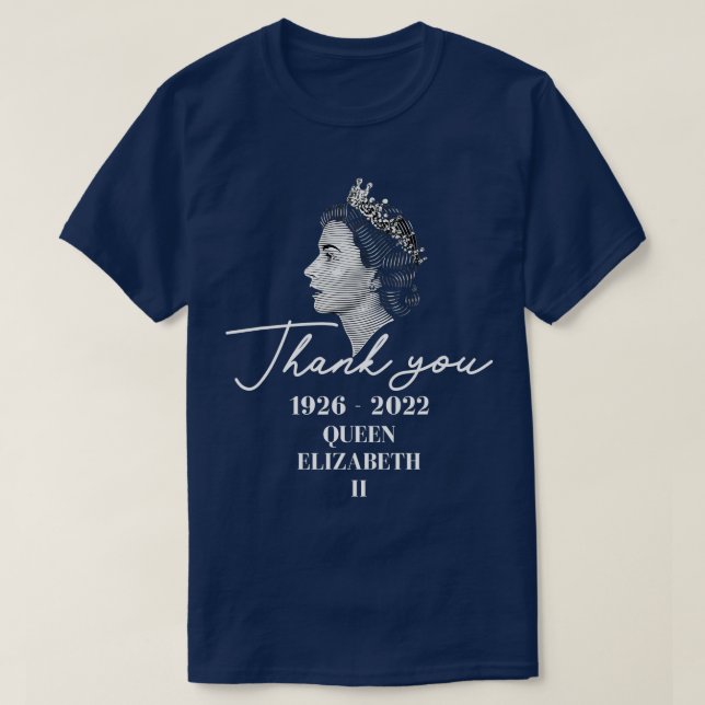 Queen Elizabeth's 2 British Crown Majesty Queen T- T-Shirt (Design Front)