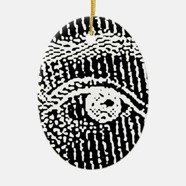 Queen Elizabeth's Eyes Ceramic Tree Decoration (Front)