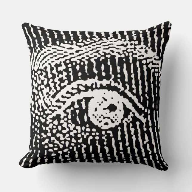 Queen Elizabeth's Eyes Throw Pillow (Front)