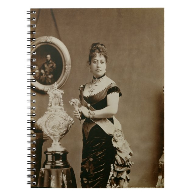 Queen Emma (1836-85) (sepia photograph) Notebook (Front)