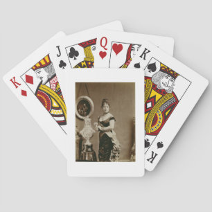 Queen Emma (1836-85) (sepia photograph) Playing Cards
