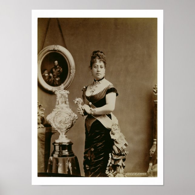 Queen Emma (1836-85) (sepia photograph) Poster (Front)