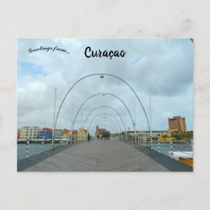 Queen Emma Bridge Willemstad Curaçao Postcard