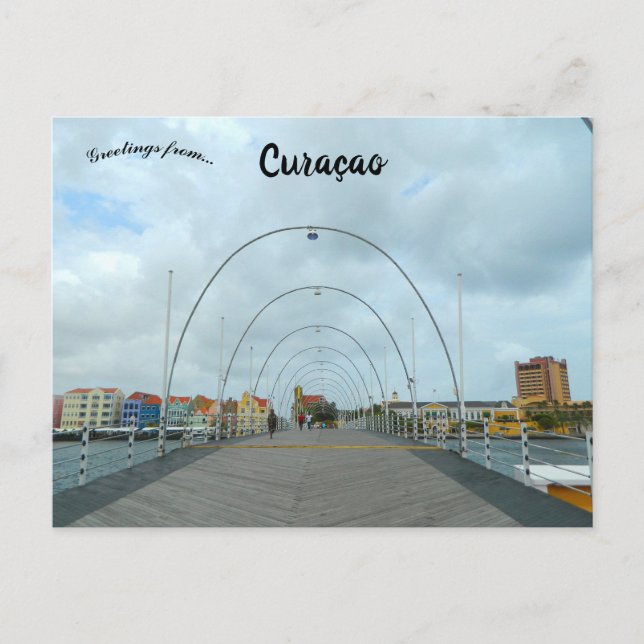 Queen Emma Bridge Willemstad Curaçao Postcard (Front)