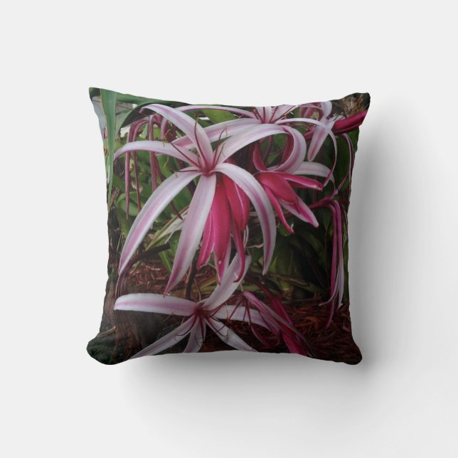 Queen Emma's Purple Crinum Lily Cushion (Front)