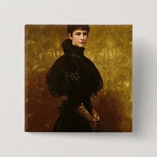 Queen Erzsebet 15 Cm Square Badge