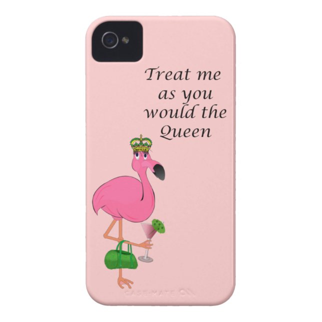 Queen Flamingo iPhone 4/4S Barely There Case (Back)