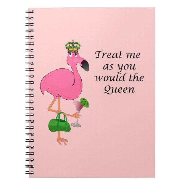 Queen Flamingo Notebook (Front)