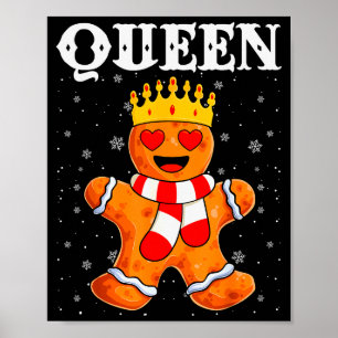 Queen Gingerbread Merry Christmas Matching Family  Poster